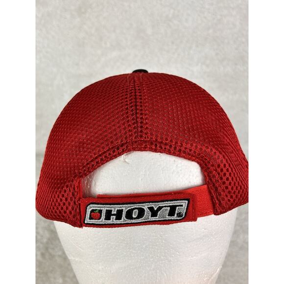 Team Hoyt Archery Shooting Staff Hunting Mens Hat Strap Back Red Baseball Cap - Picture 5 of 7